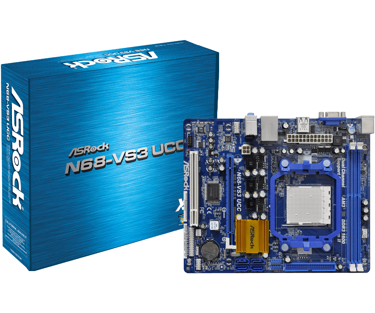 Asrock n68c s ucc какие процессоры поддерживает материнская плата